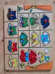 Drewniane puzzle Ubrania