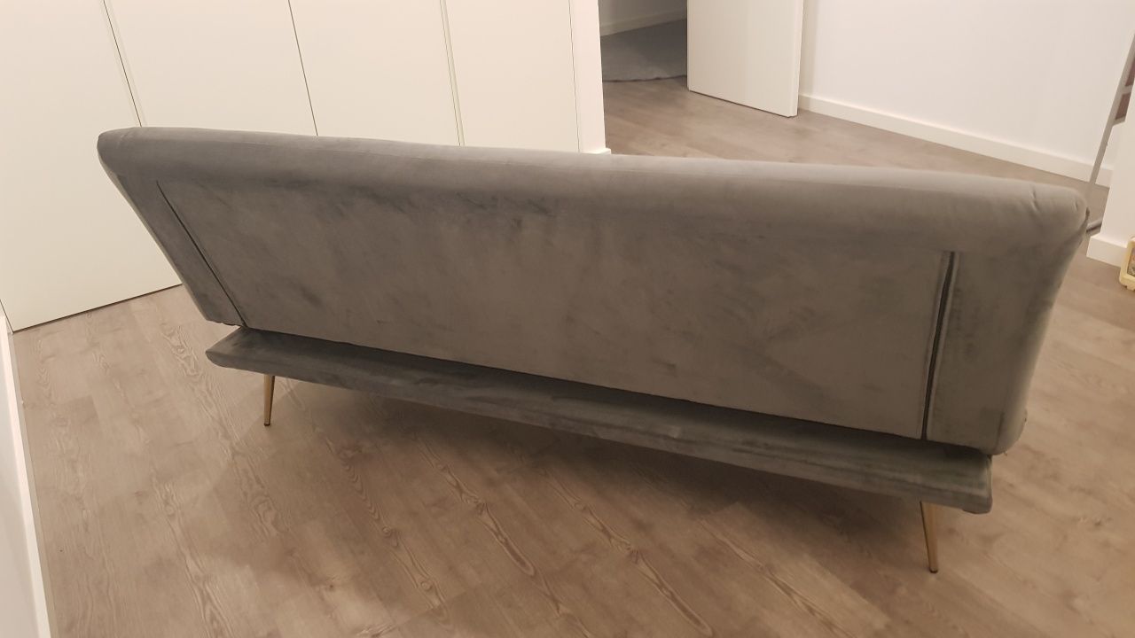 Sofá cama cinzento