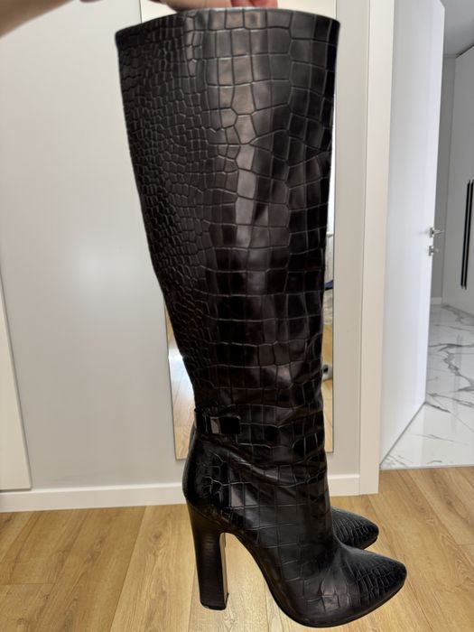 Чоботи шкіряні,крокодил 38