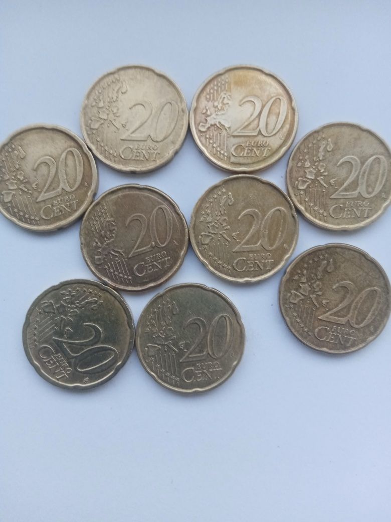 Zestaw monet euro centów poszukiwane