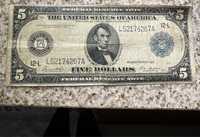 Banknot 5 dolarow 1914 rok