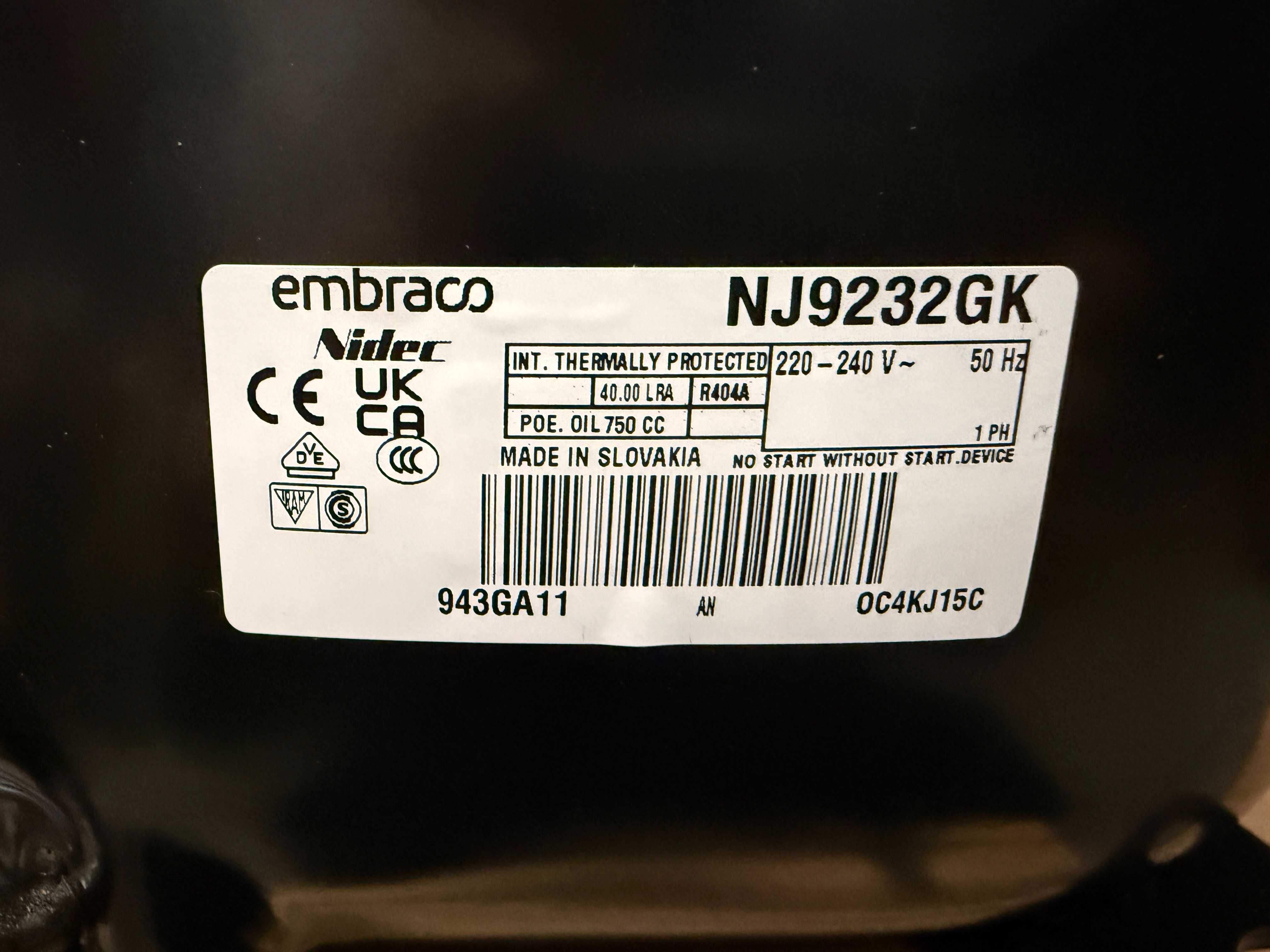 Sprężarka embraco ASPERA NJ 9232 NOWA