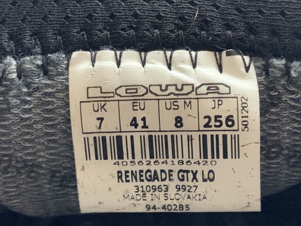 Черевики Lowa Renegade GTX LO M 41 р Відмінний стан