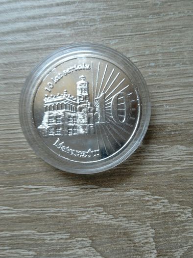 Moneta z okazji 10 lecia Ojca Mateusza