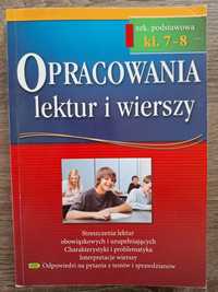 Opracowania lektur i wierszy, klasy 7-8, wydawnictwo Greg, używane,