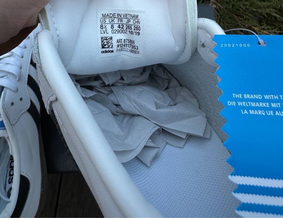 Мужские кроссовки Adidas Samba OG 'Black) White|Gum' Размеры 41-45