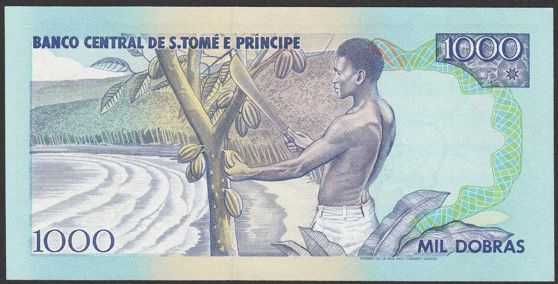 St Tome e Principe 1000 dobras 1993 - stan bankowy UNC   ,  BA