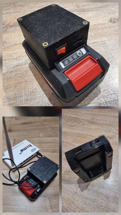 Адаптер павербанк резервне живлення 12 в einhell на АКБ 18 в