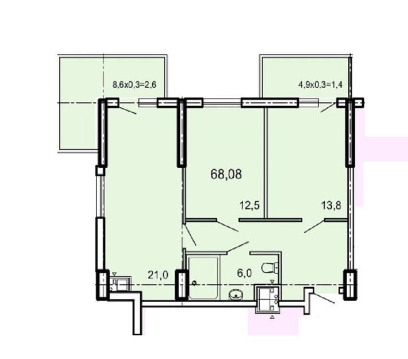 Продам 2 комн. квартиру в ЖК "Акрополь-3". Приморский р-н (928-559))