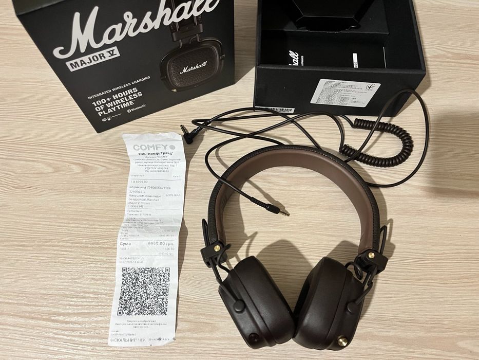 Навушники Marshal Major 5, гарантія