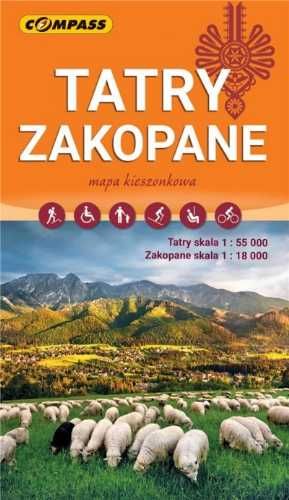 Mapa kieszonkowa - Tatry, Zakopane laminowana - praca zbiorowa