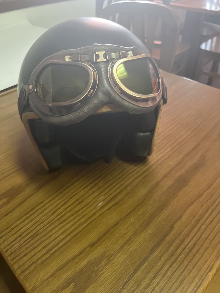 Capacete motard,estilo vintage