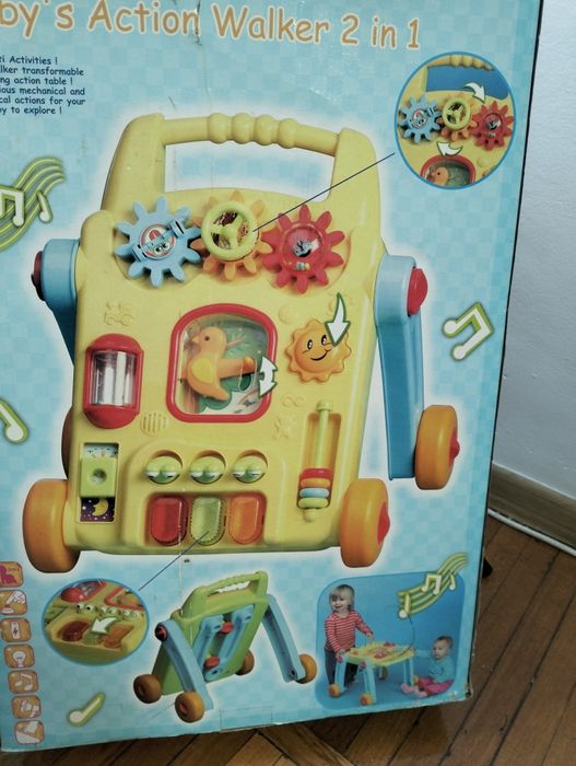 2 в 1 дитячі ходунки і столик у відмінному стані