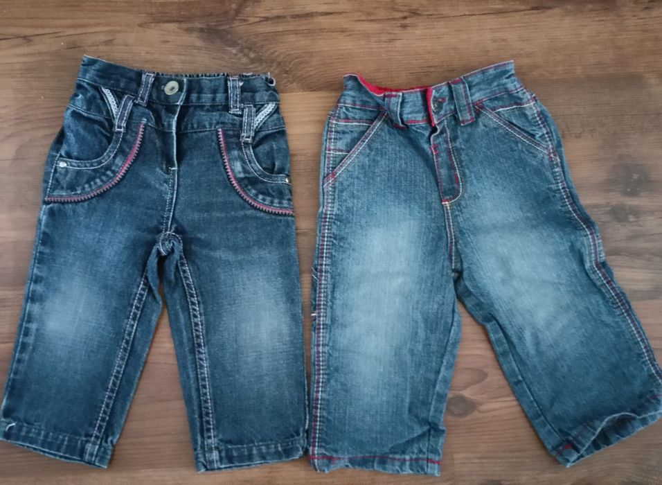 Spodnie jeans 6-12 m-cy 74 cm