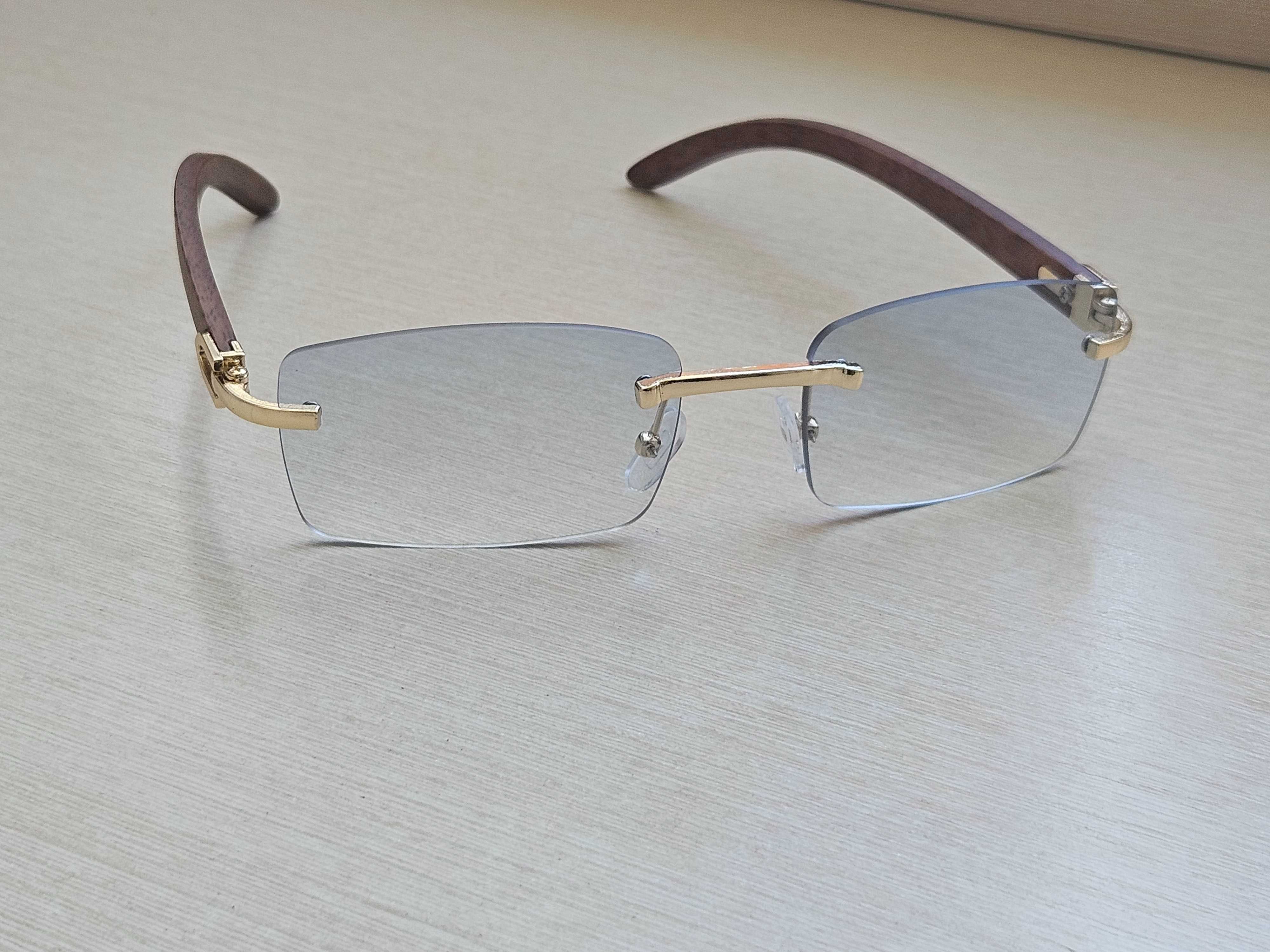 Безрамочные безоправные очки под Cartier (новые)