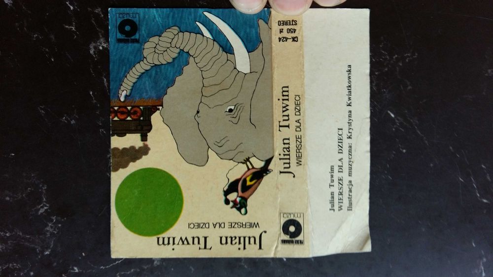 Kaseta magnetofonowa Julian Tuwim- Wiersze dla dzieci ,Wkładka