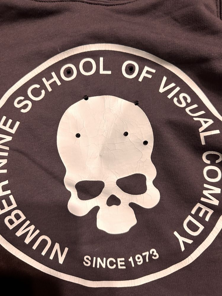 number nine school of visual studio hoodie brown