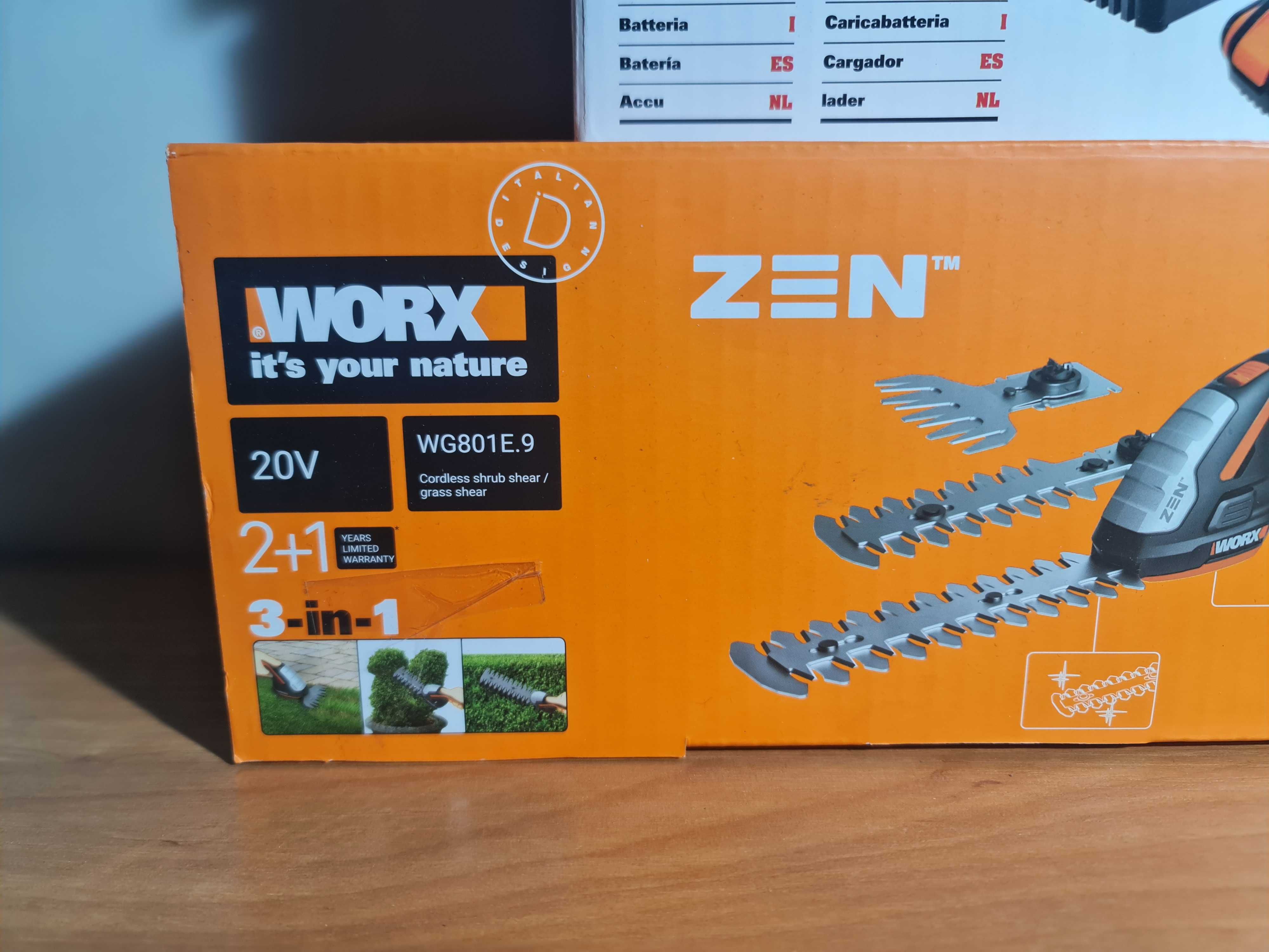 Nożyce elektryczne akumulatorowe Worx WG801E 3in1