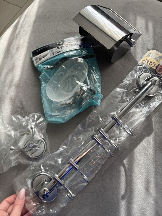 Нові Аксесуари для ванної кімнати, мильниця, вішаки, трим. для туал. б