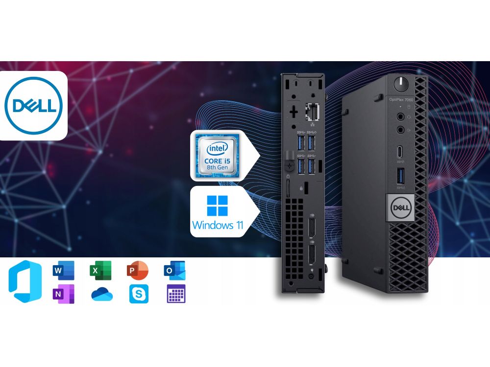 Dell Optiplex 7060 Tiny i5 16GB DDR4/256GB SSD Win11 Pro Mini PC