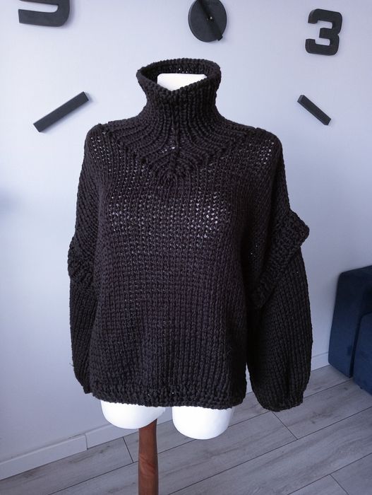 Wełniany gruby golf