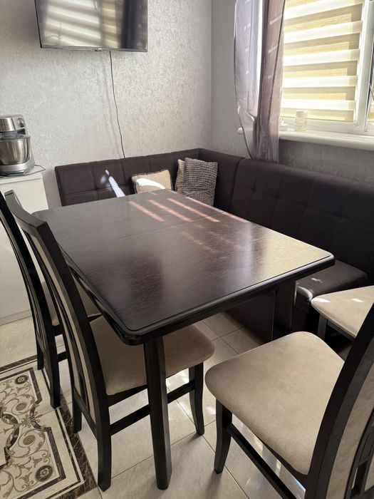 Комплект стол и 6 стульев из дуба