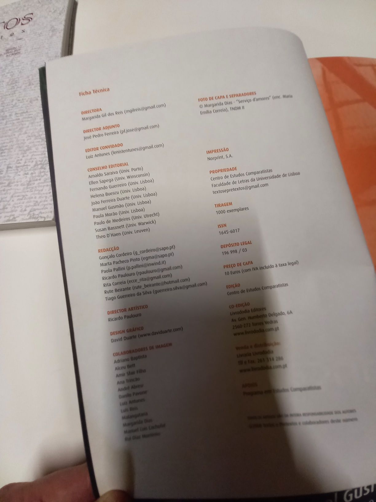 Quatro revistas Textos e Pretextos