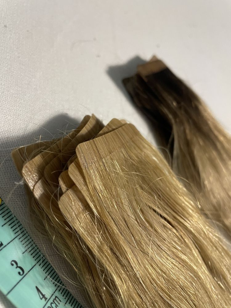 Włosy tape on 20 kanapek 40 cm blond