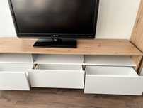 MEBLE Black Red White Gap Komoda + Szafka RTV