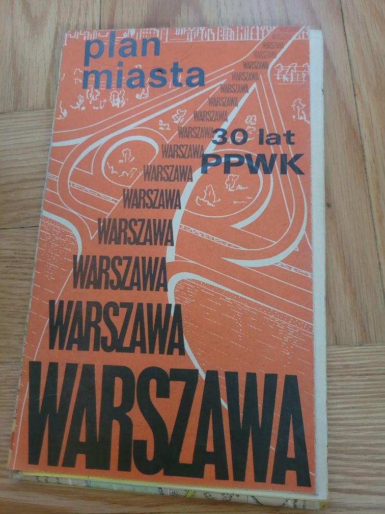 Mapka warszawy 1981r