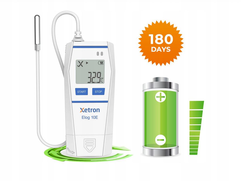Xetron Elog10E Rejestrator temperatury czujnik zewnętrzny