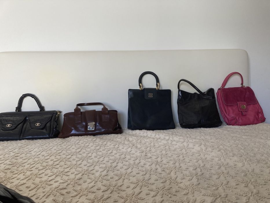 Malas e carteiras de senhora em pele couro verdadeiro
