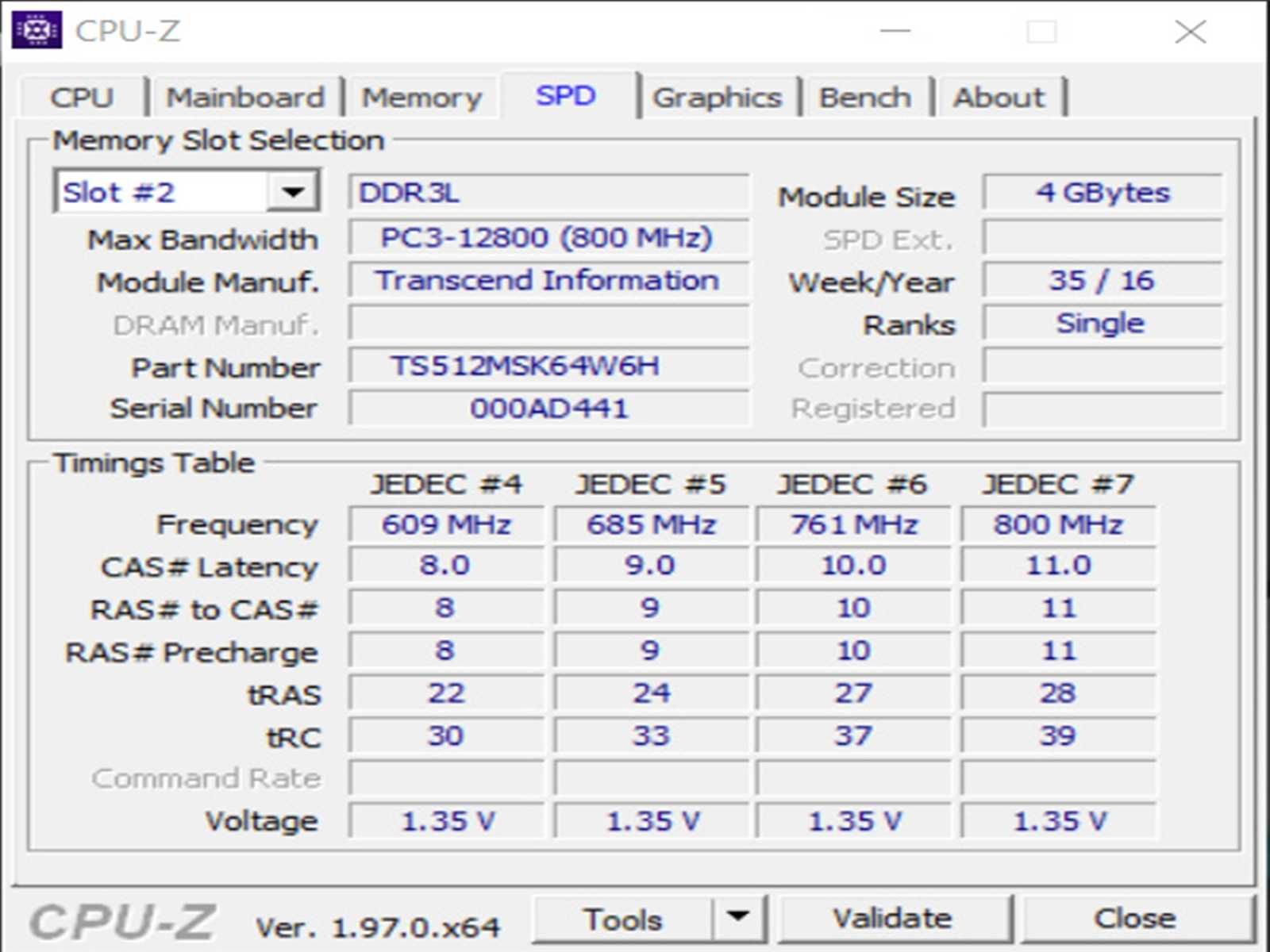 DDR3 8GB TransCend 12800 L