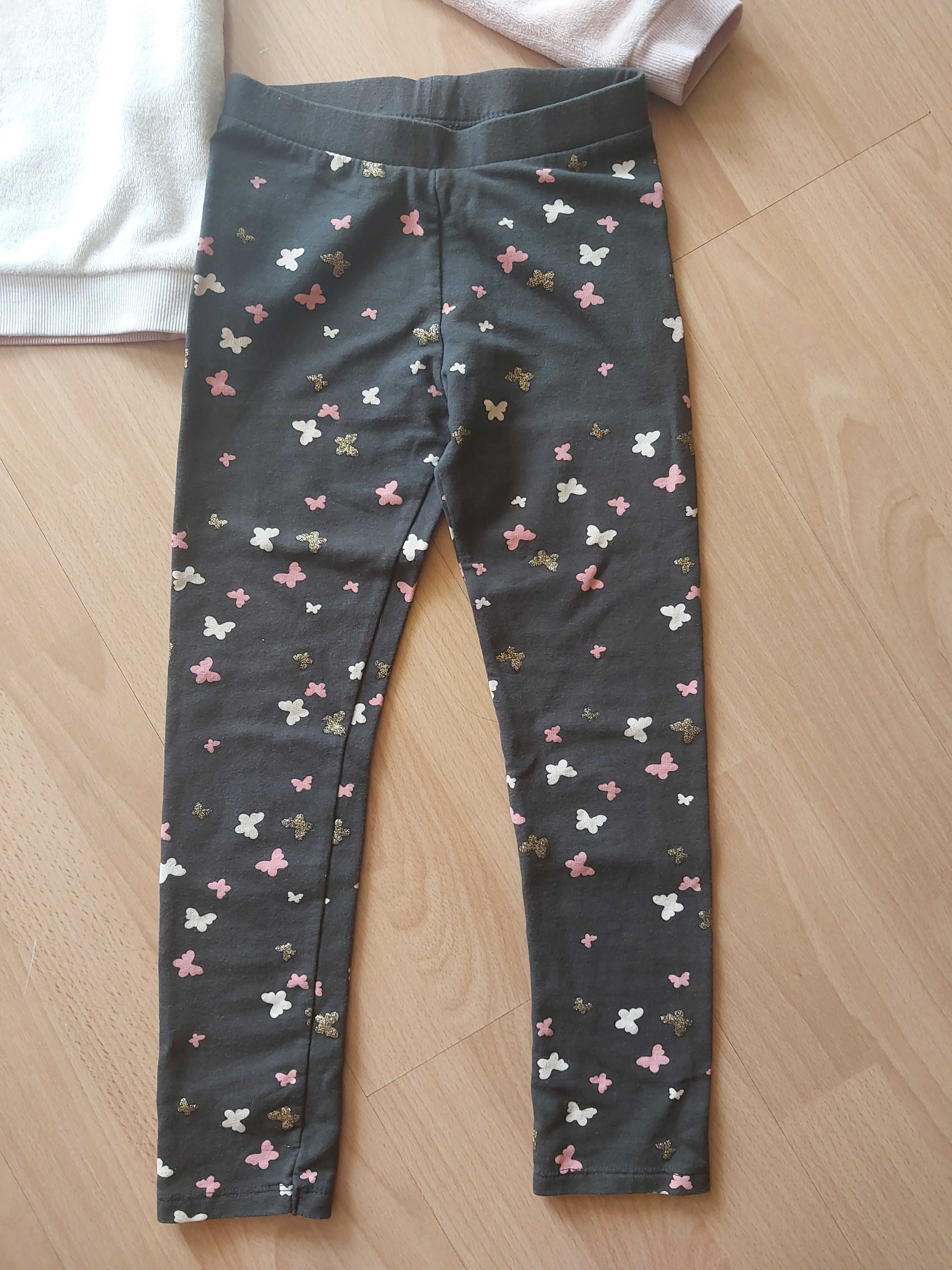 Zestaw H&M Bluza polarowa legginsy dla dziewczynki 122/128