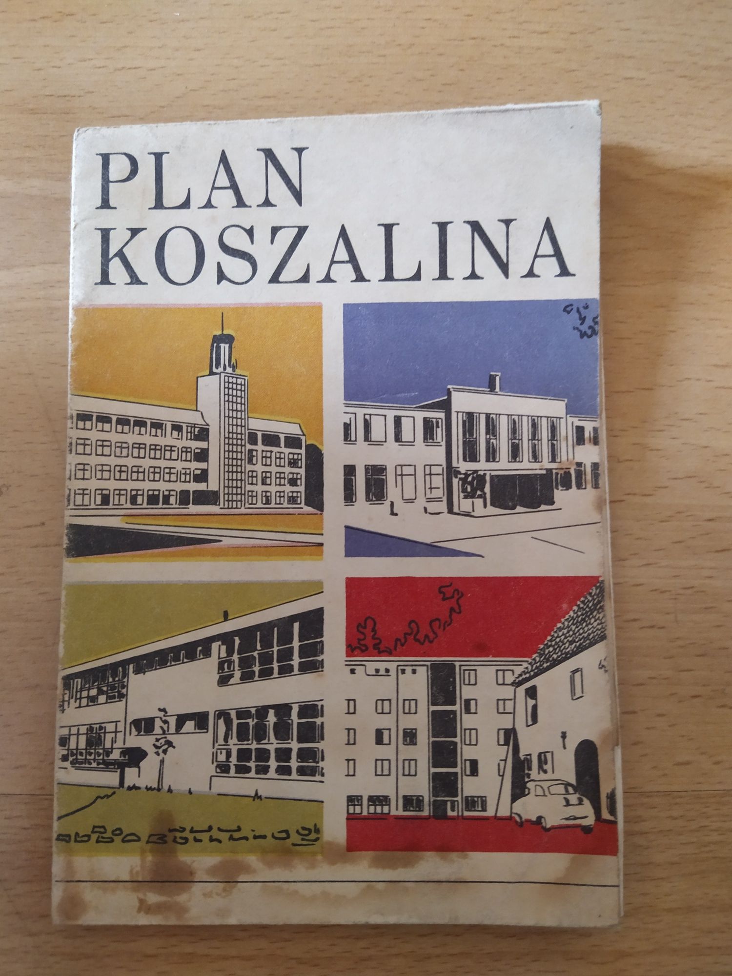 Plan Koszalina plan miasta Koszalin wydanie 1968