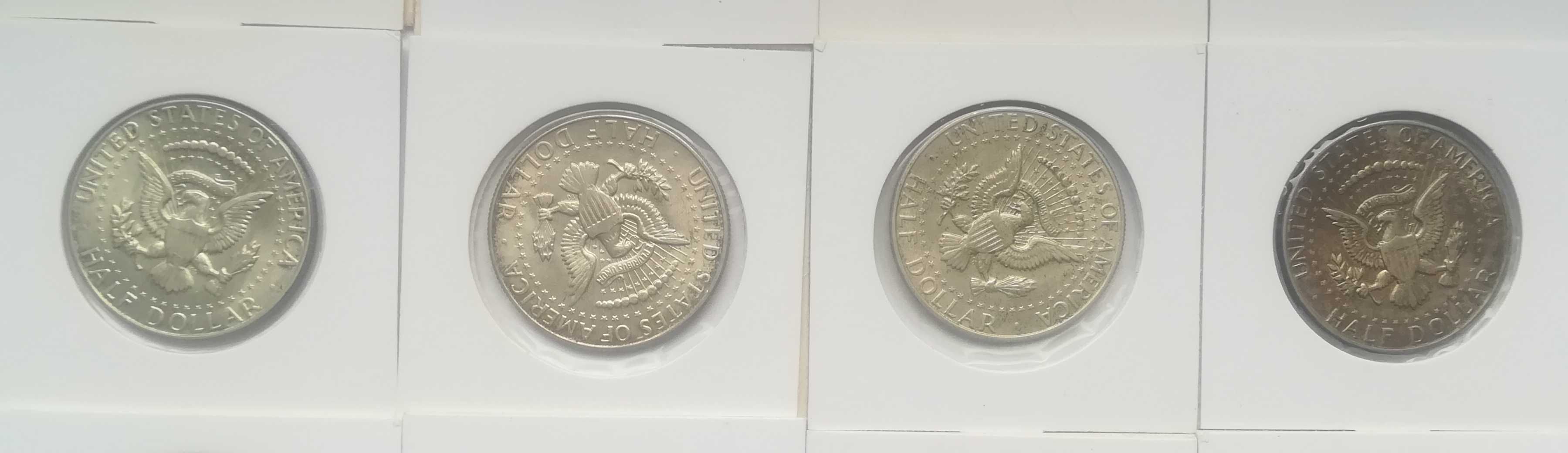 Zestaw 12 srebrnych monet pół dolara z 1997-69 srebro ag half dolar 4