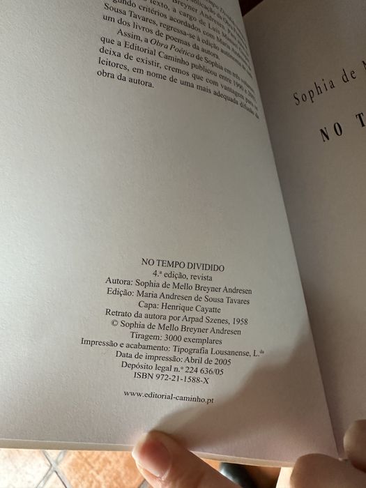 lote livros Sophia de Mello Breyner Andresen - obra poética