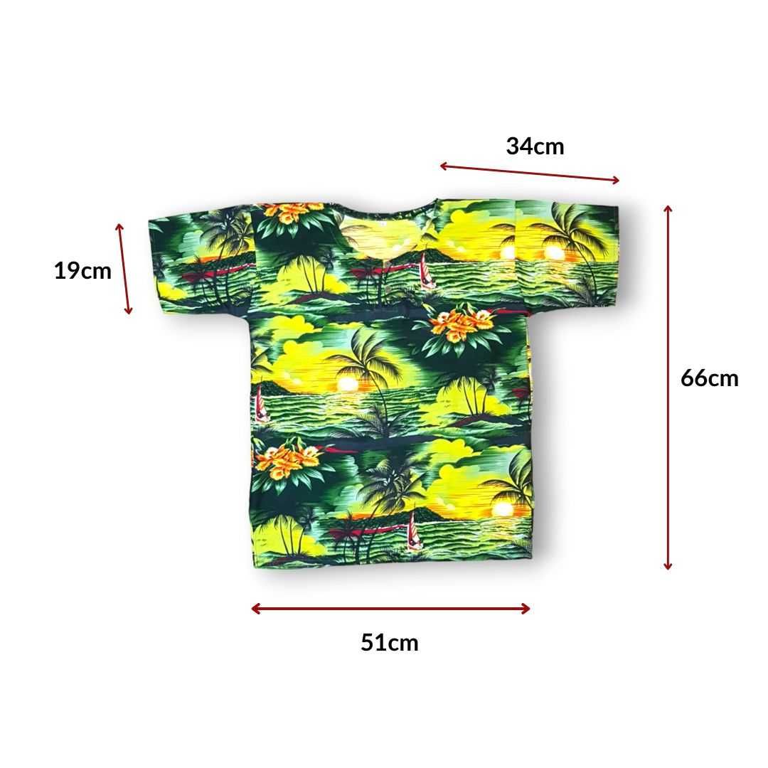 Koszula Plażowa z Bali Hippie Boho Tropical Unisex