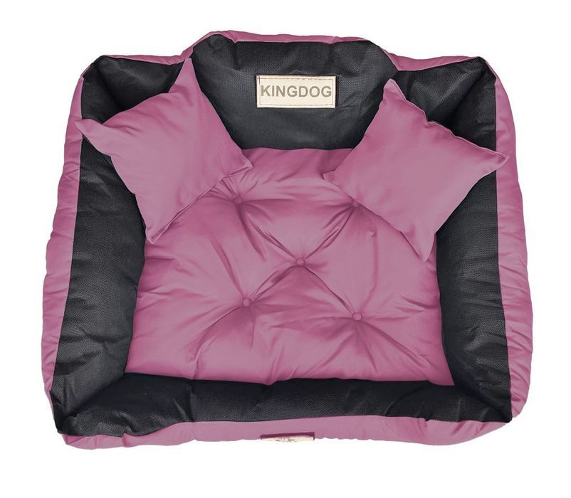 legowisko dla psa kojec 100x75 cm personalizowane wodoodporne różowe