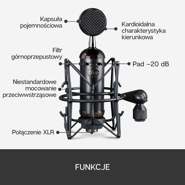 Legendarny mikrofon XLR Blue Spark w najpiękniejszej wersji - jak nowy
