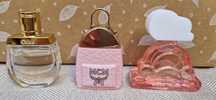 Zestaw miniaturek wód perfumowanych chloe nomade, mcm crush, ariana gr
