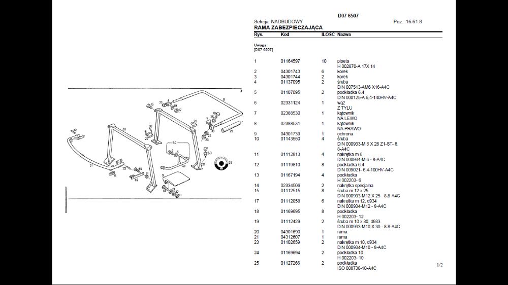 Deutz Fahr D 6507 katalog części po Polsku!