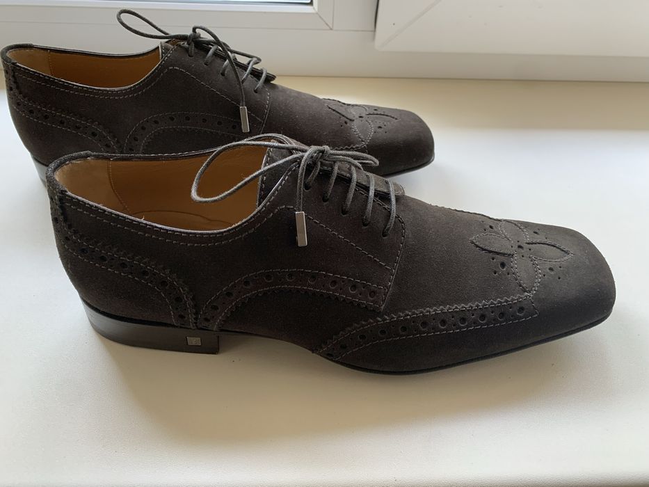 Louis Vuitton туфли коричневые замшевые оригинал 40-41,5