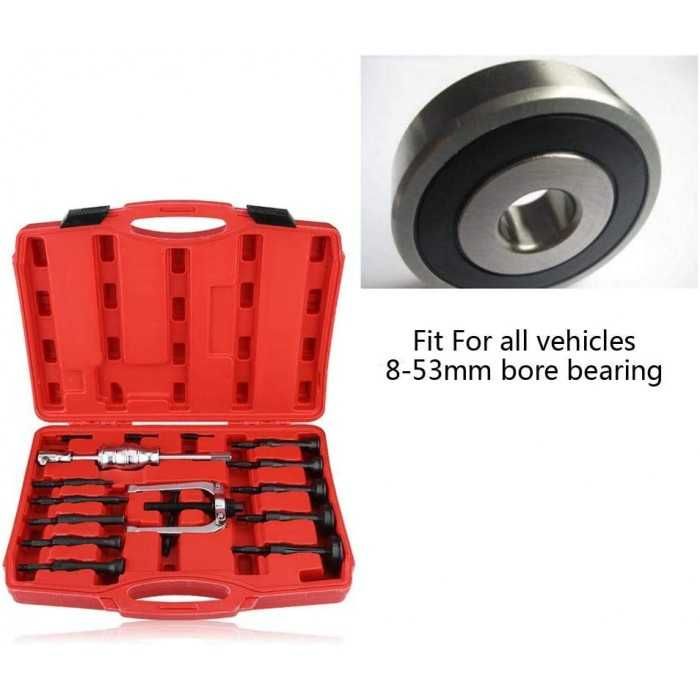 Extrator de Rolamento Interno de 16pcs com Martelo Deslizante