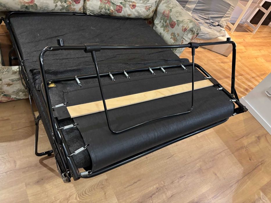 Sofa rozkładana styl IKEA EKTORP poduchy pierze materac nowy mechanizm