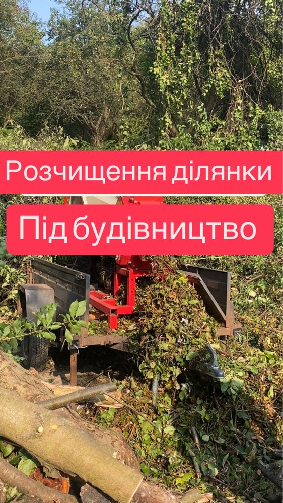Чистка ділянки , Обрізка дерев , Косіння трави ,Обрізка кущів ,