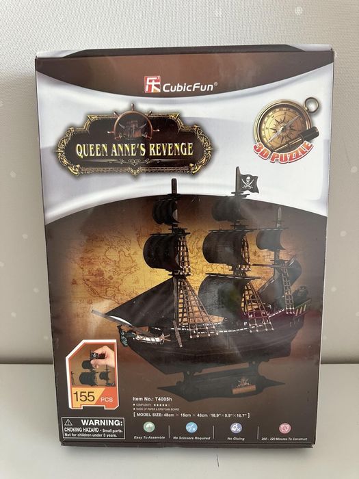 Тривимірний пазл Корабель Чорної Бороди Помста королеви Анни
