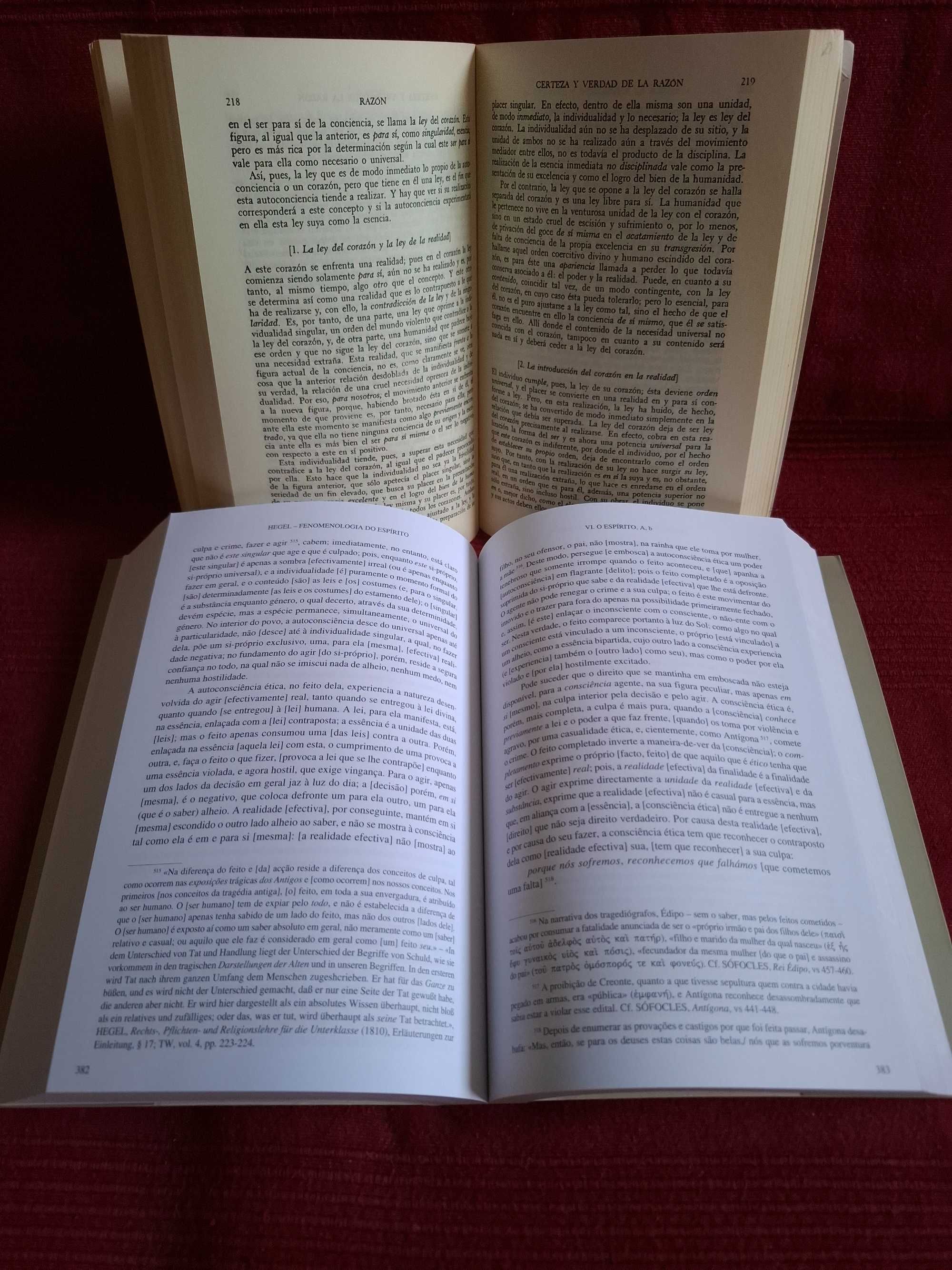 Hegel - Fenomenologia do Espírito - Ed. portuguesa e espanhola