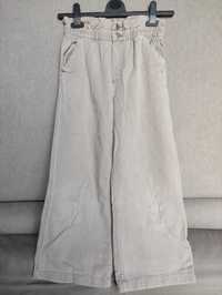 Szerokie spodnie sztruks sztruksy sztruksowe dzwony H&M 140