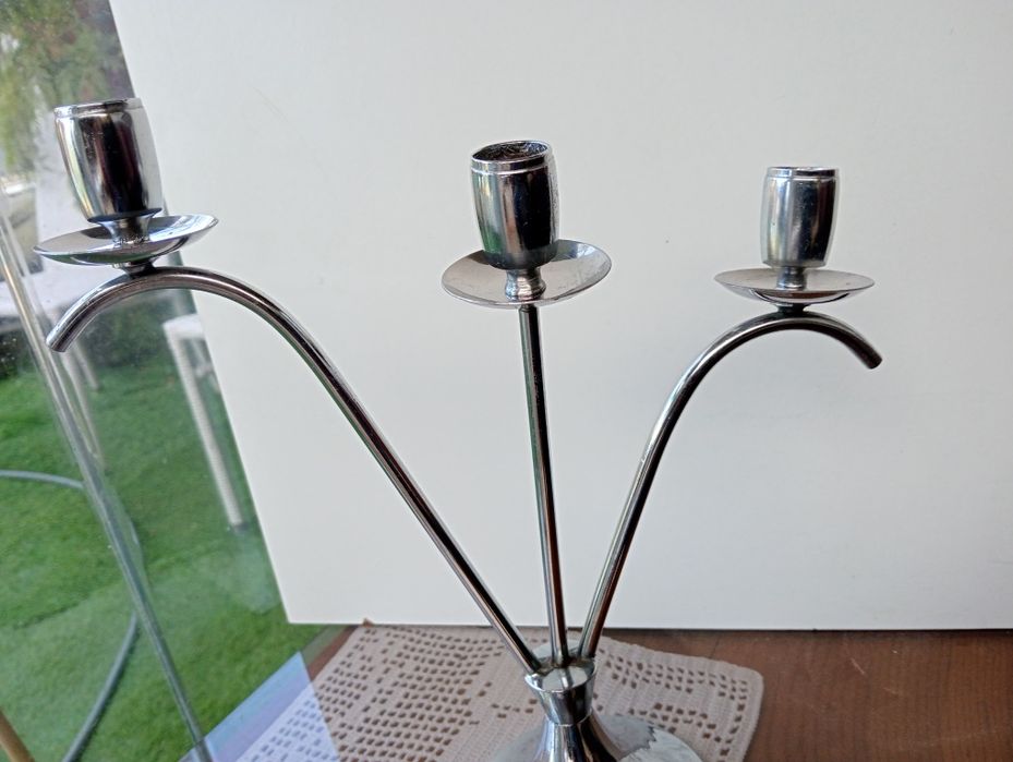 Castiçais antigos em estanho